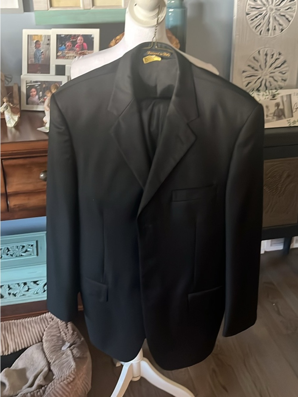 Men's Black Single-Breasted Blazer - with matching pants / Suit